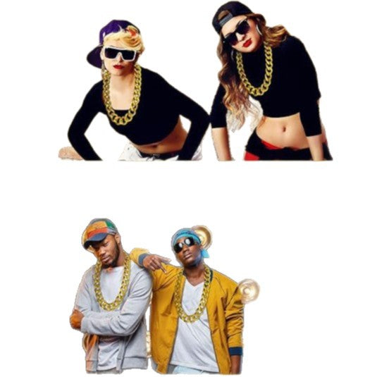 Gold Chain Big Exaggerated Super Thick Plastic Live Performance Necklaces