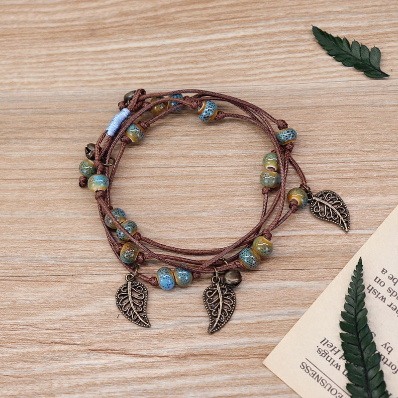 Vintage Bohemian Mori Style Ceramic Sweet Bracelets