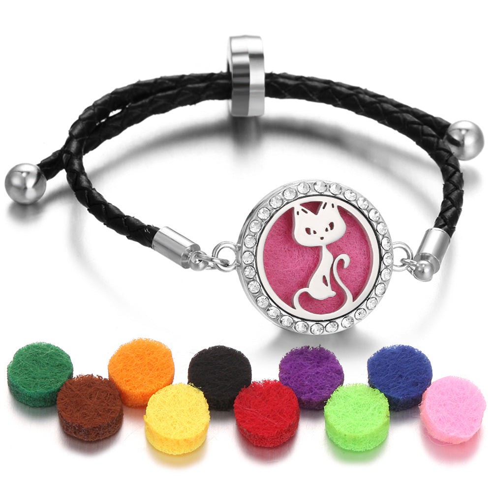 Leather Thread Perfume Diffuser Summer Braid Bracelet