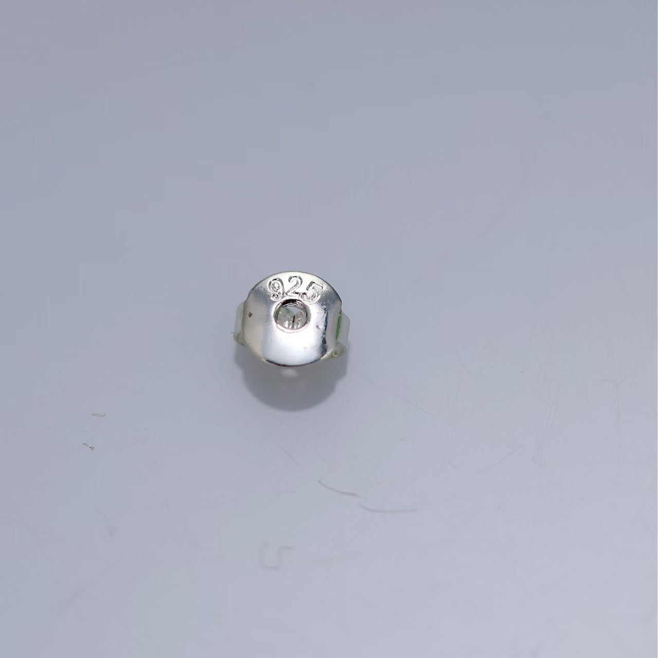 Butterfly Clasp Metal Electroplated Back Plug Embossed Round Hook Eye Rings