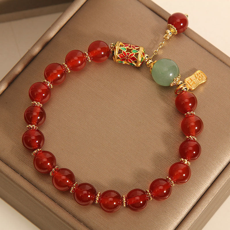 Female Design Jequirity Bean Beaded Lucky Bracelets