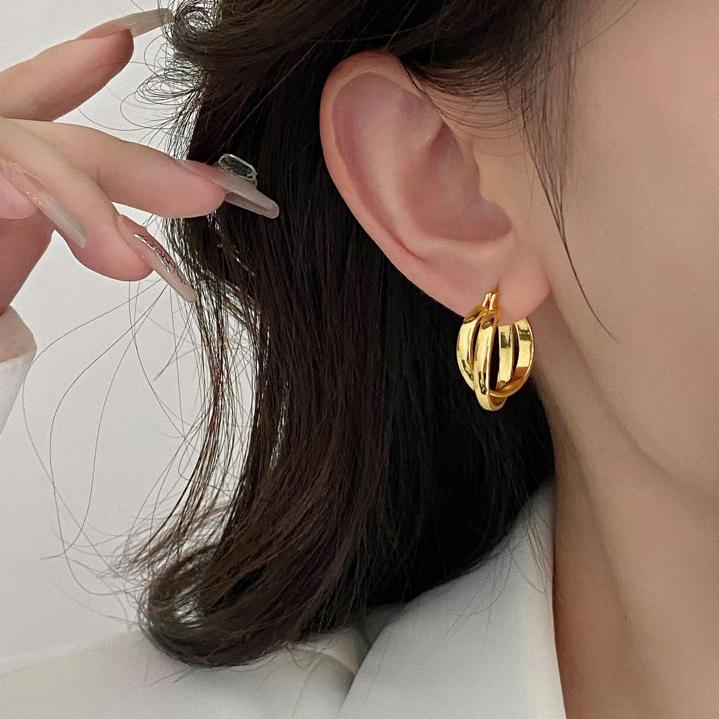 Arc Female Personality Fashion Simple Ear Earrings