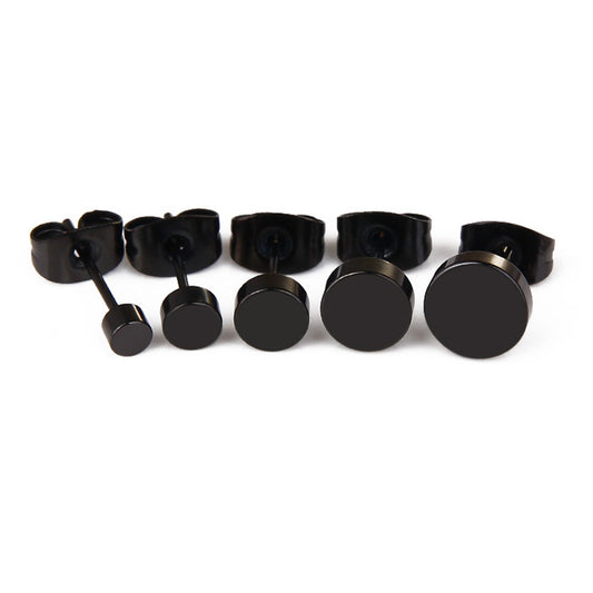Round Auricular Needle Cake Unisex Trendy Ear Earrings