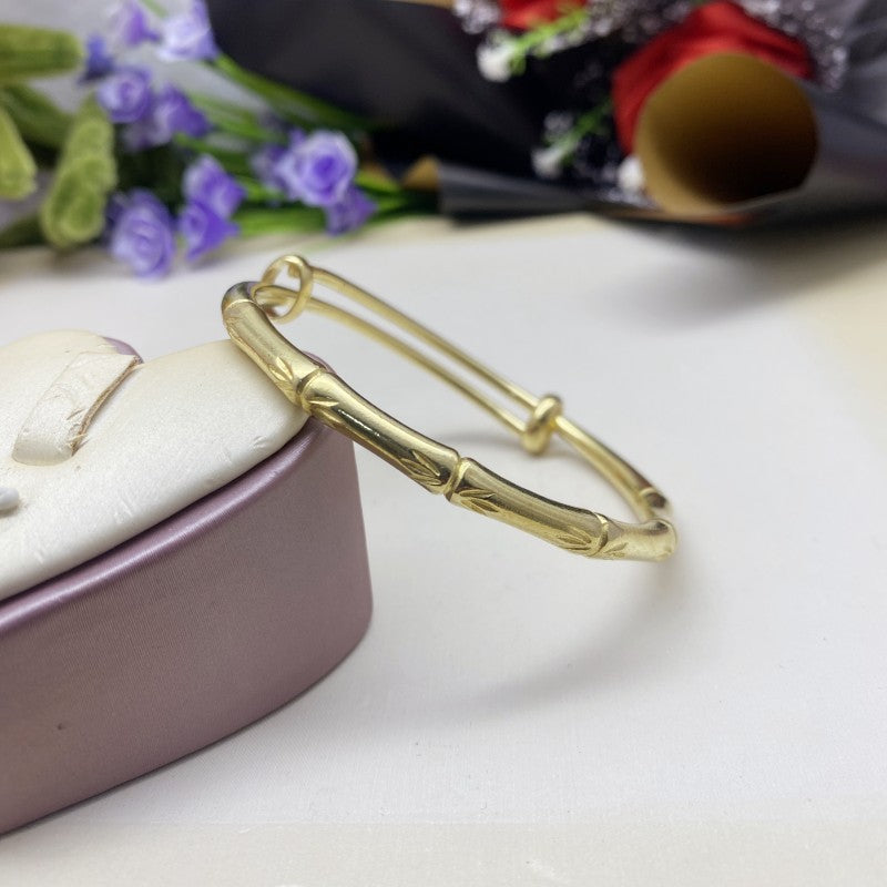 Pure Brass Bamboo Female Tide Step High Bracelets