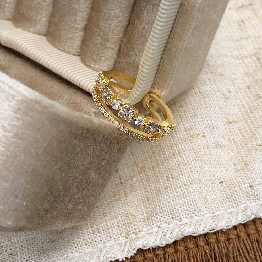 Women's Simple Light Luxury Trendy Open Couple Little Finger Fashionable Rings