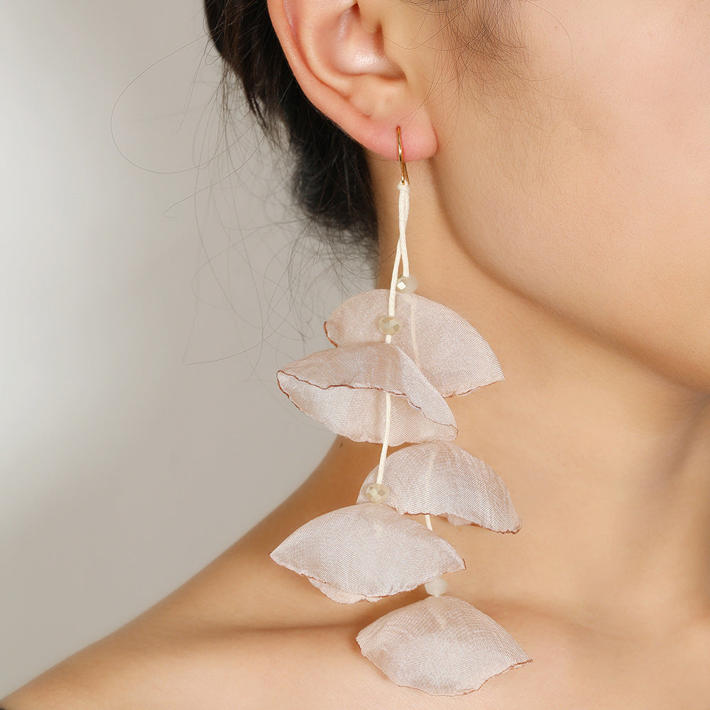 Petal Long Elegant Han Style Fashion Earrings