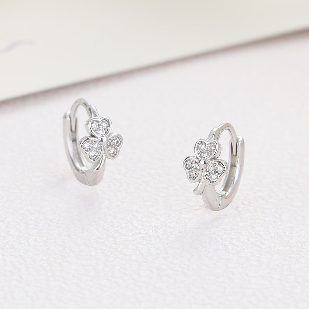 Women's Clover Zircon Trendy Korean Minimalist Commuter Fresh Summer Rings