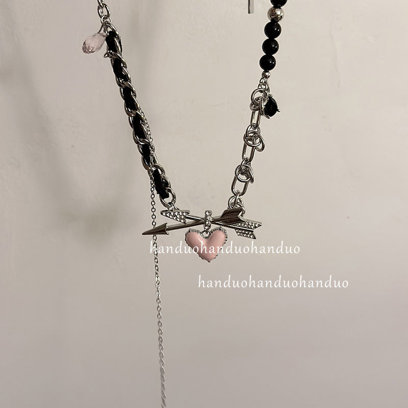 Women's Design Sweet Cool Style Black Leather Chain Necklaces