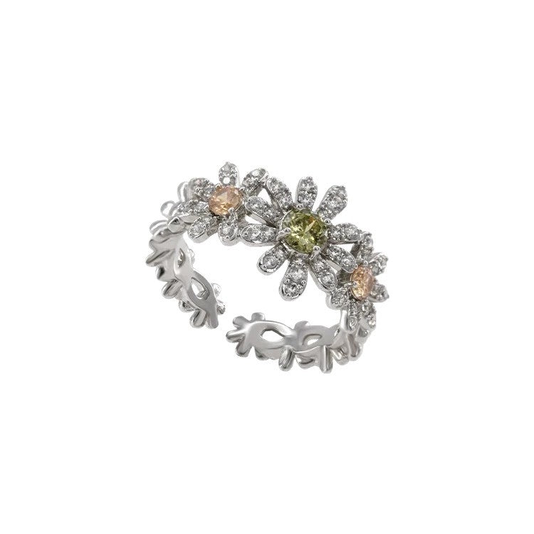 Women's Luxury High-grade Flower Index Finger Fashion Simple Ring