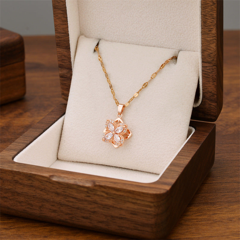 Steel Female Light Luxury Minority Sweater Necklace