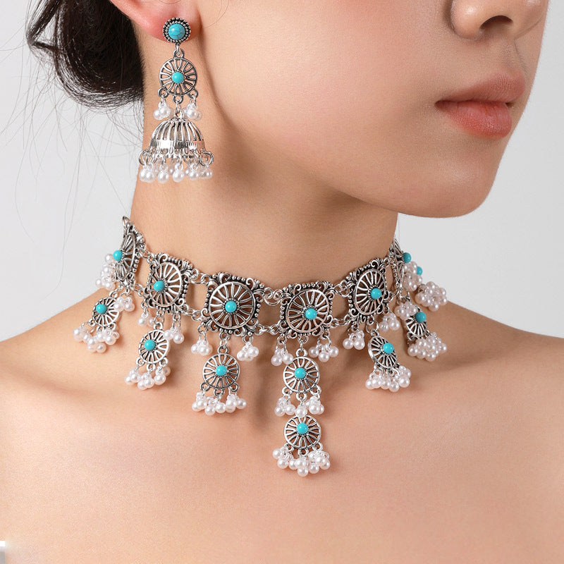 Indian Ethnic Style Vintage Gemstone Beads 2 Necklaces