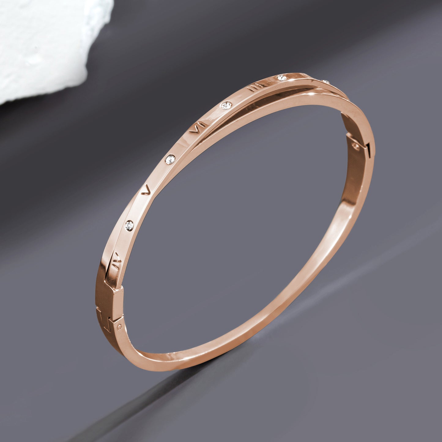 Women's Fashion Cross Titanium Steel Roman Digital Accessory Bracelets