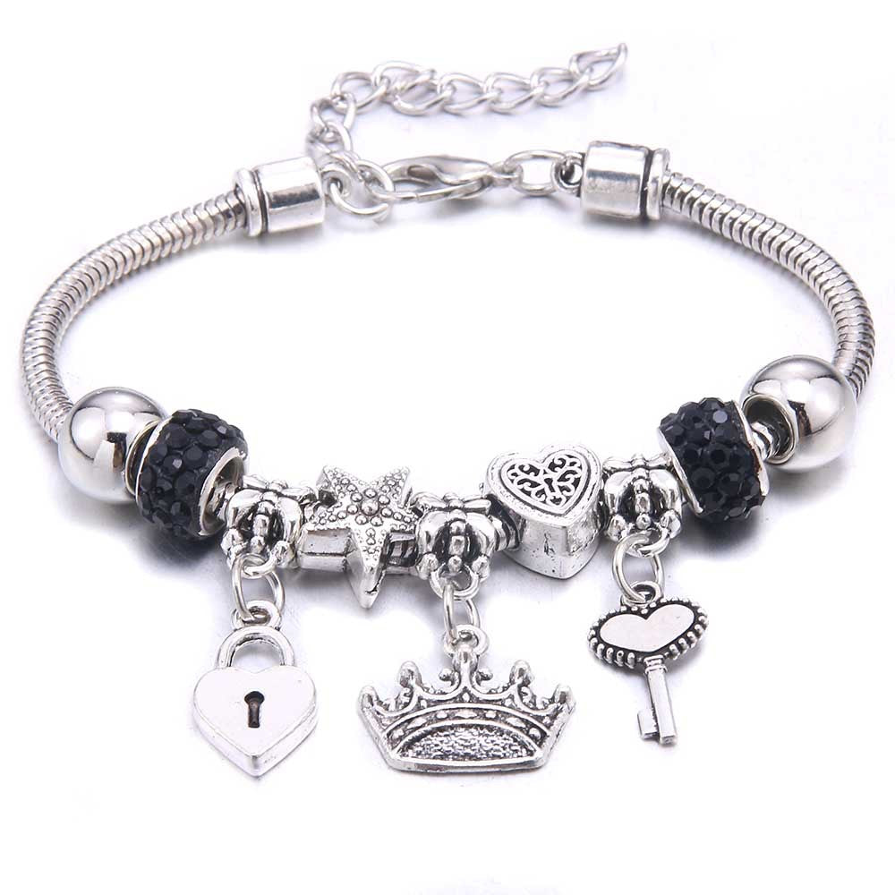 Women's Grid Popular Adjustable Crystal Love Butterfly Bracelets