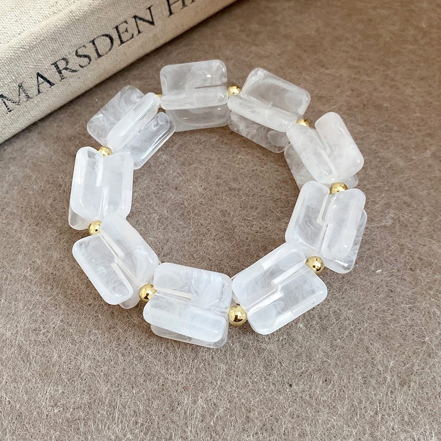 Dopamine Acrylic Beaded Sub Personality Light Luxury Bracelets