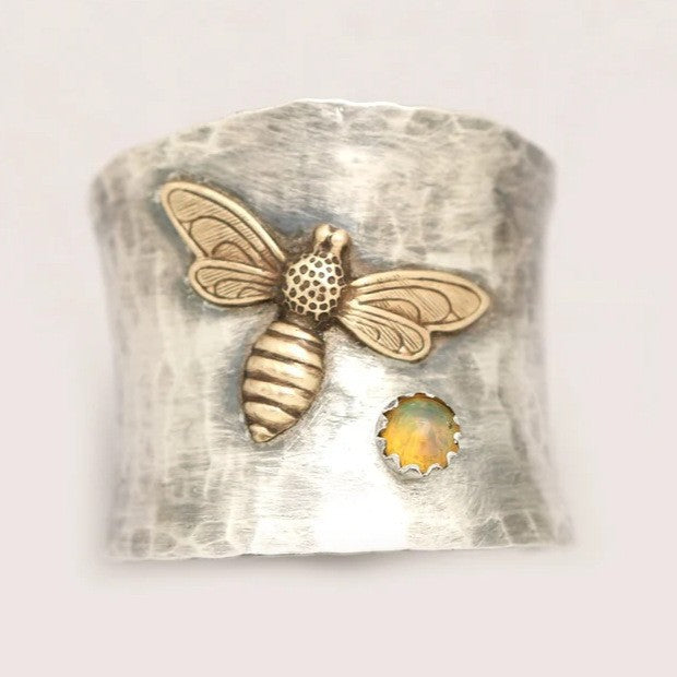 Simple Personality Bee Flower Butterfly Engagement Ring