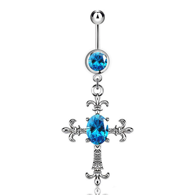 Cross Belly Navel Human Body Piercing Rings