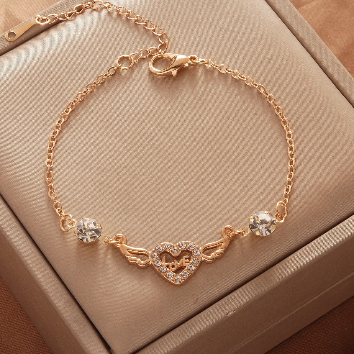 Full Of Diamond Four-leaf Clover Female Bracelets