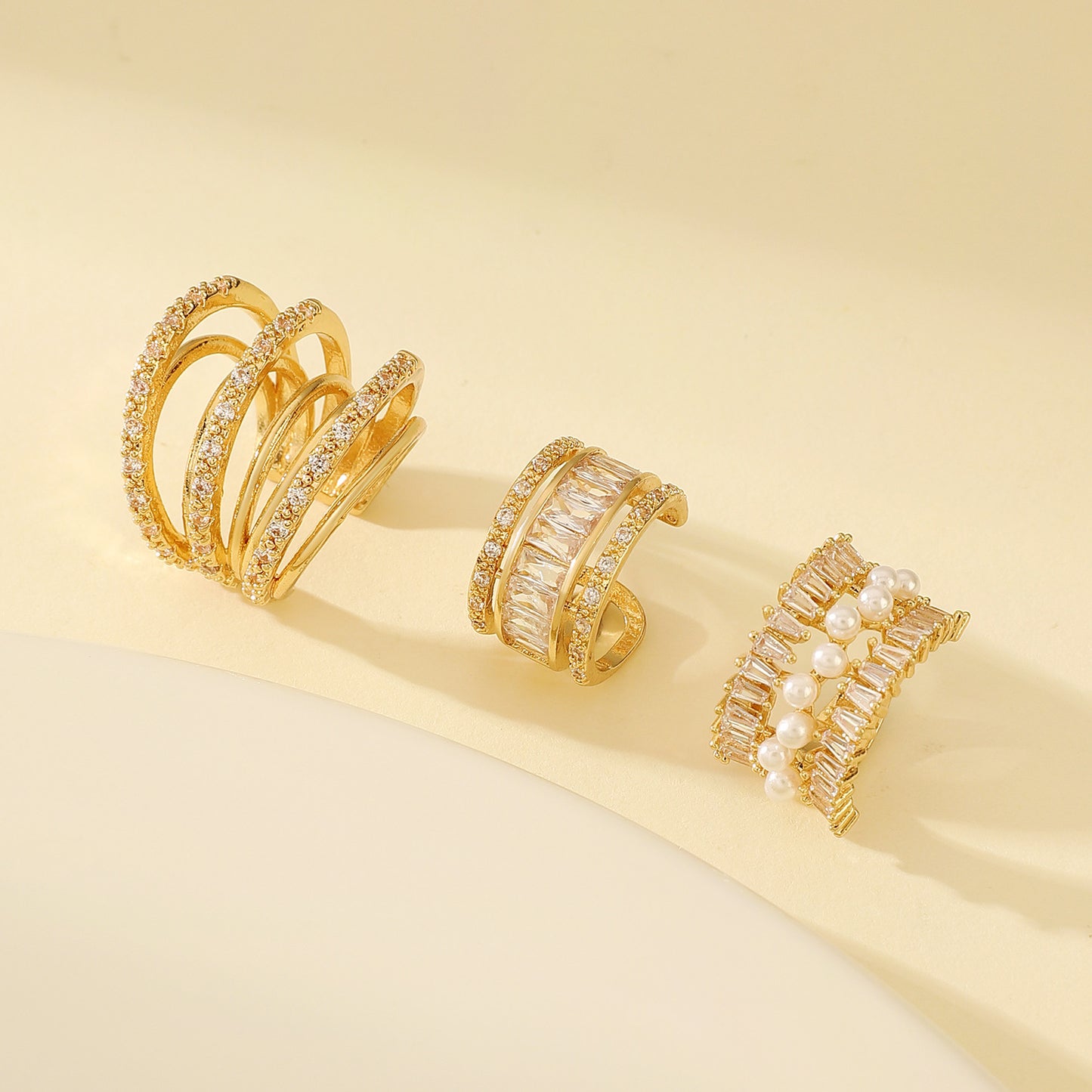 Single Zircon Unique Design Cold Wind Without Pierced Ears Fashion Ear Clip