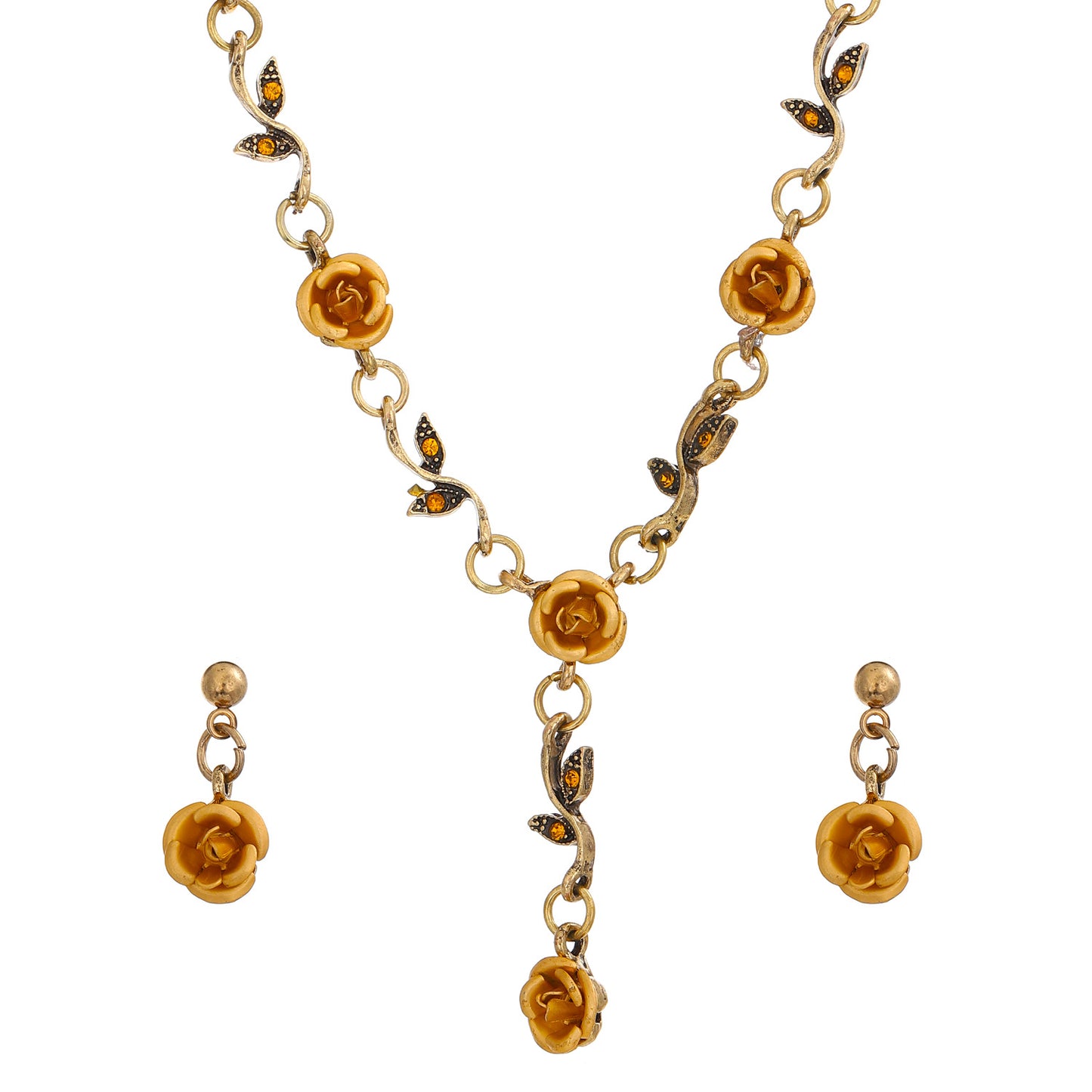 Retro French Rose Flower Female Graceful Personality Necklaces
