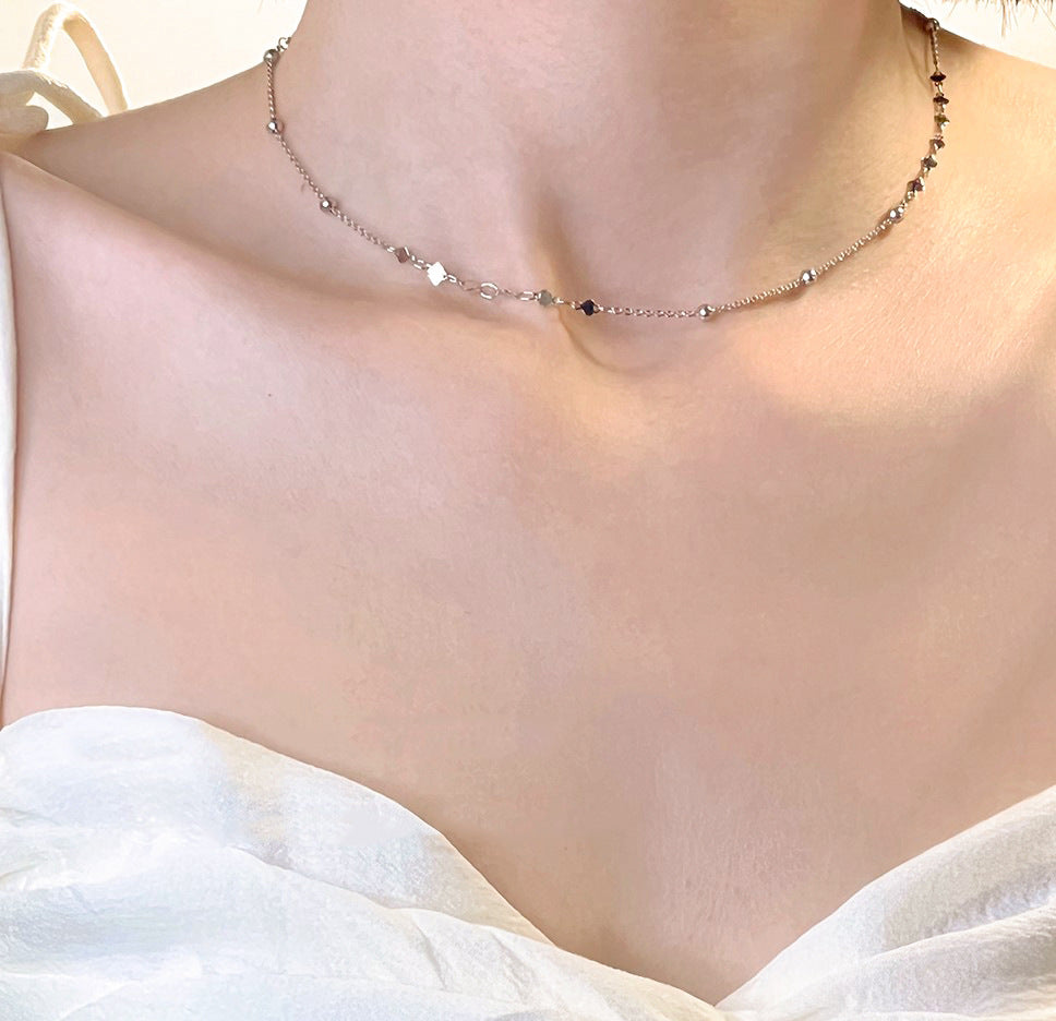 Female Summer Cold Style Simple Clavicle Chain Light Necklaces