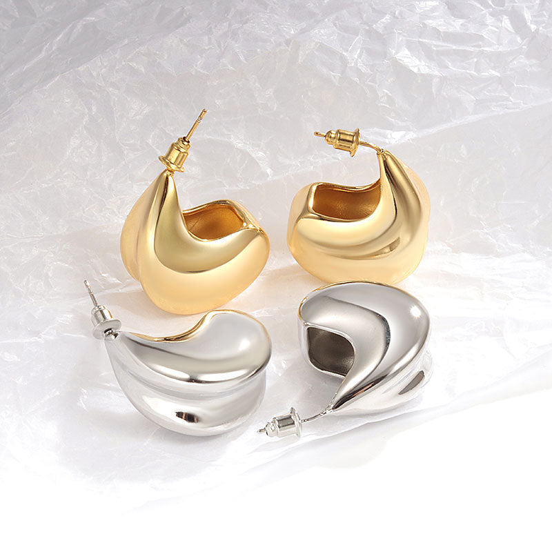 Gold Geometric Niche Advanced Design Sense Earrings