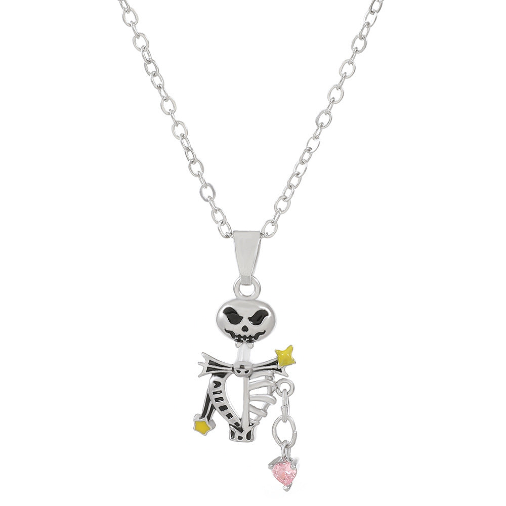 Skull Bone Pendant Personalized Niche Design Portable Love Necklaces