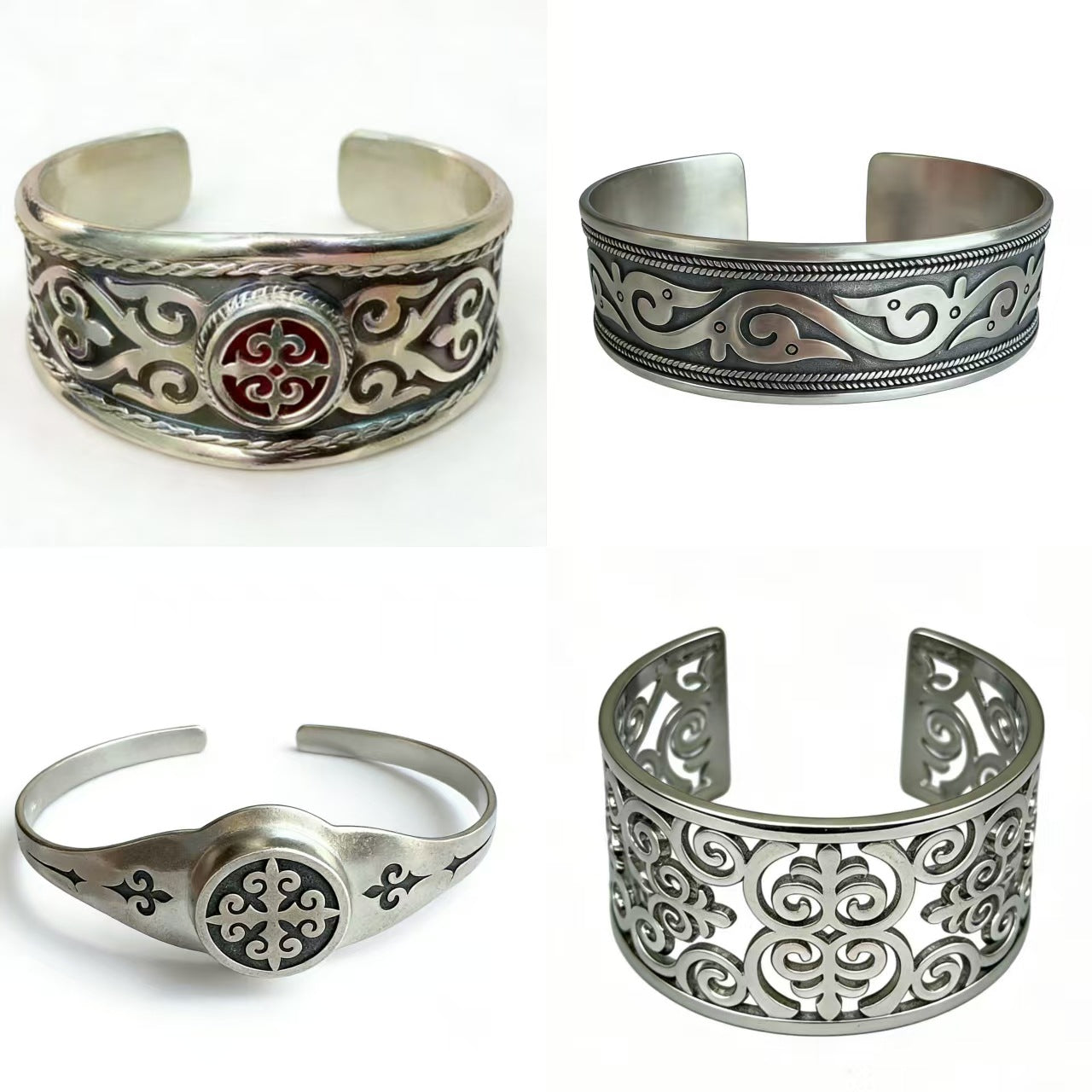 Women's Kazakh Open-ended Horn Pattern Personality Elements Temperament Unique Bracelet