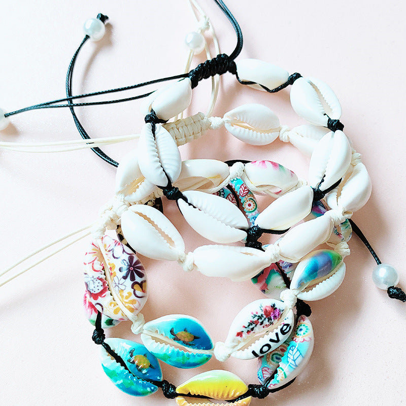 Shell Woven Wax Line Hand-woven Painted Bracelets