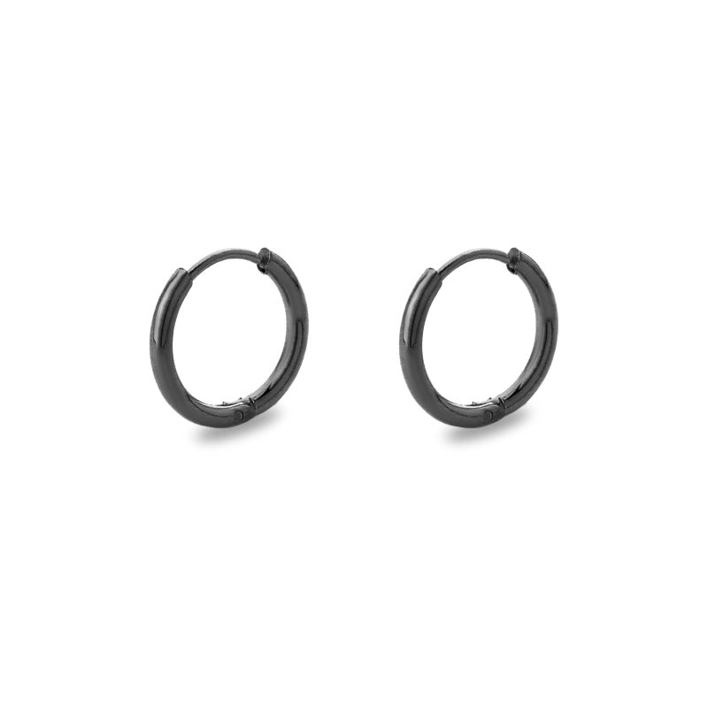 Titanium Steel Stainless Coil Trendy Arc Glossy Ear Buckle