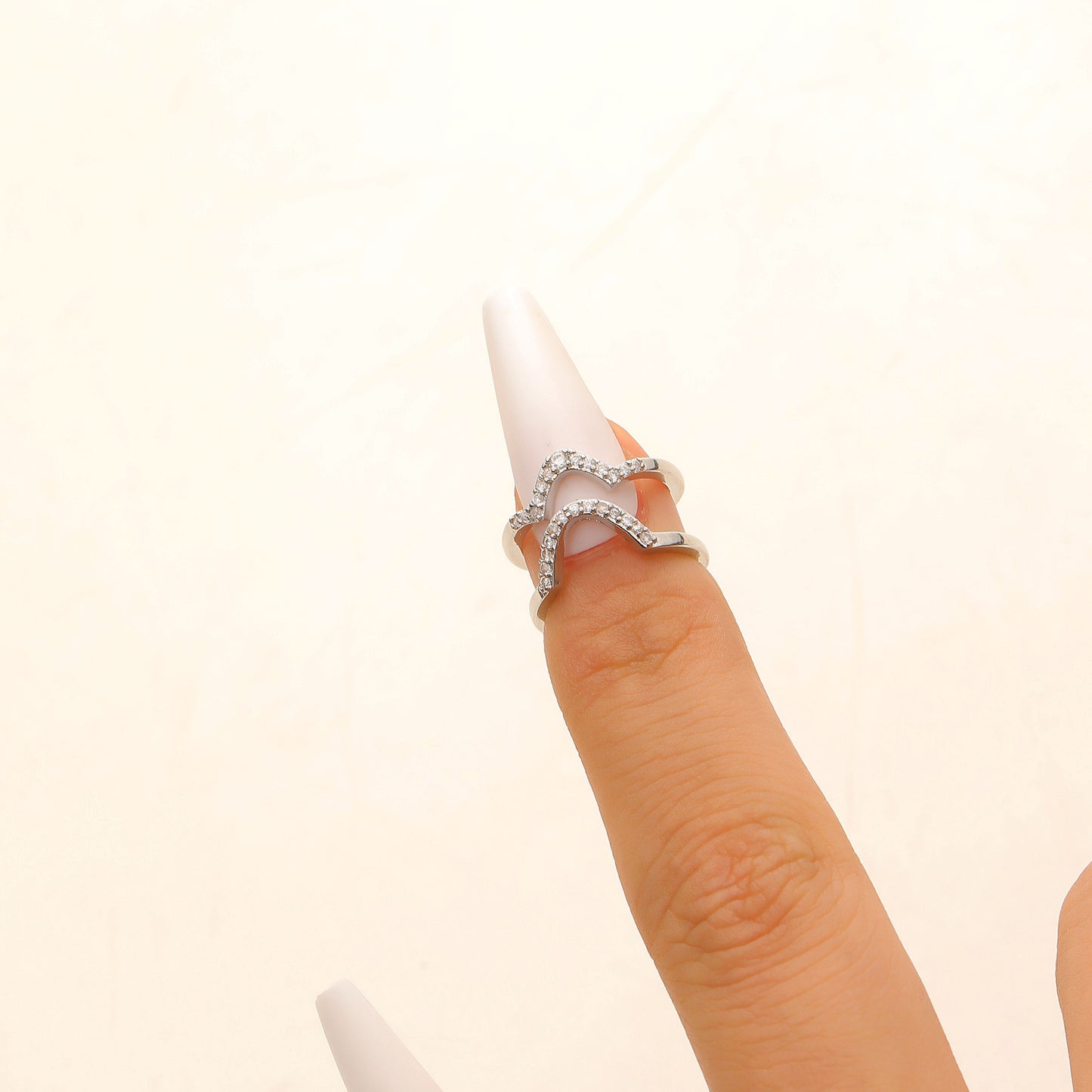 Copper Inlaid Zircon Nail Female Wear Ring