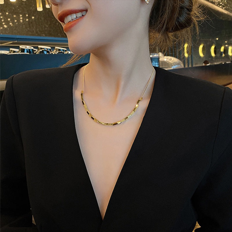 Women's Titanium Steel Personalized Cold Style Simple Necklace