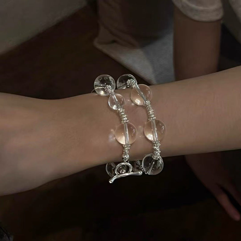 Women's Light Luxury High-grade Sterling Sier Flashing Zircon Bracelets