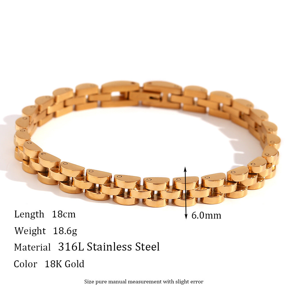 Women's Special Interest Light Luxury Stainless Steel Gold-plated Bracelets