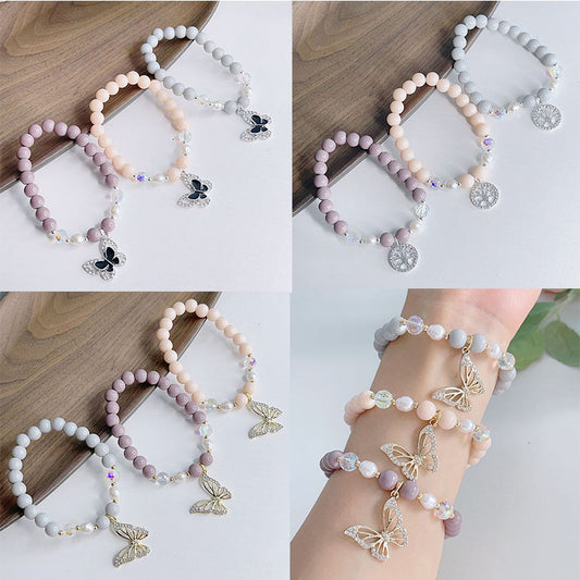 Bracelets arbre de vie simples à la mode papillon pour femmes