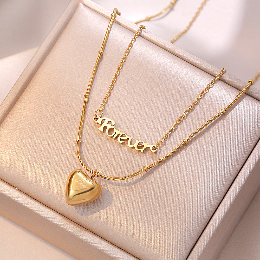 With Hearts Fashionable Long Sweater Chain Necklaces