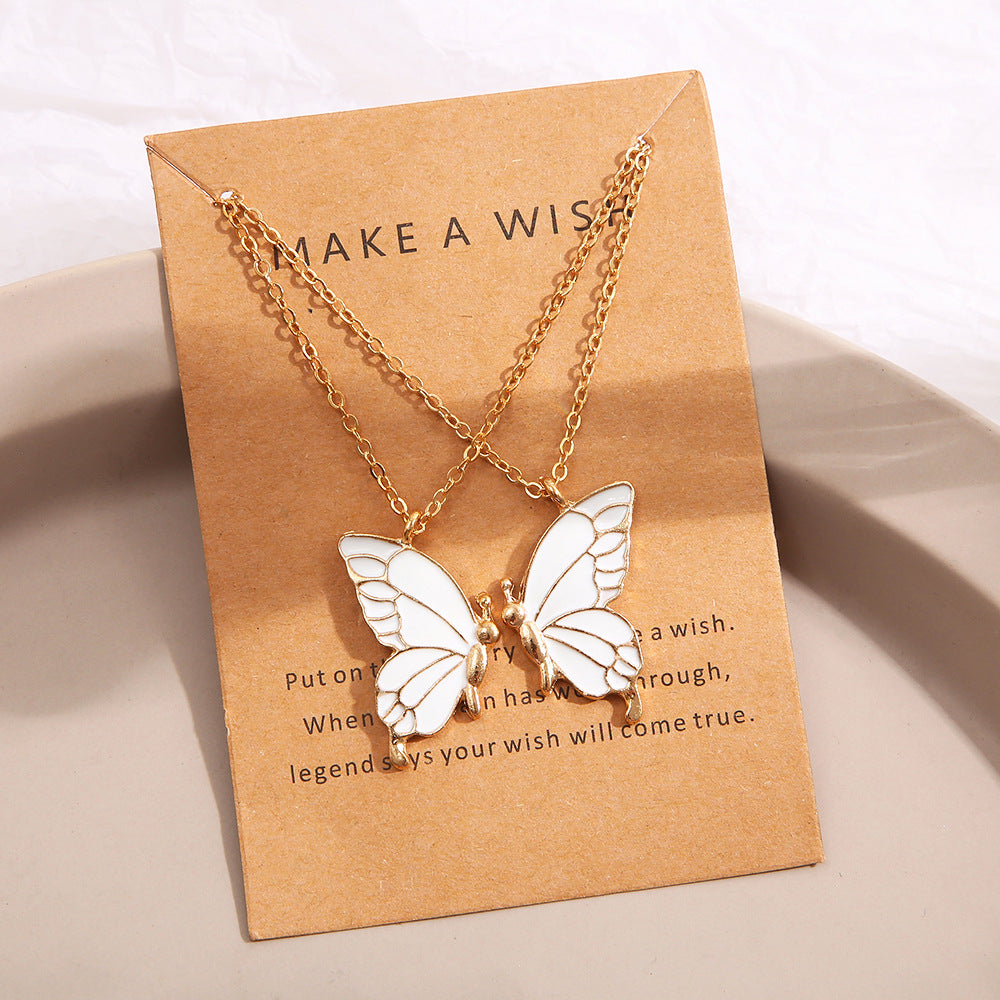 Bohemian Alloy Butterfly Pendant Suit Clavicle Chain Necklaces