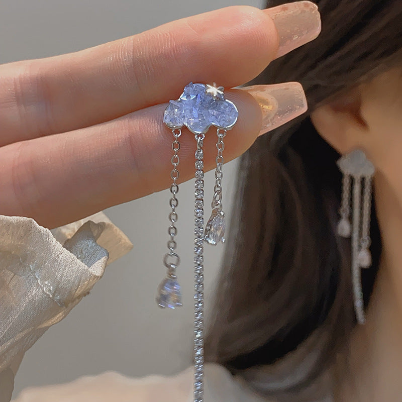 Cloud Tassel Light Luxury Minority Design Earrings