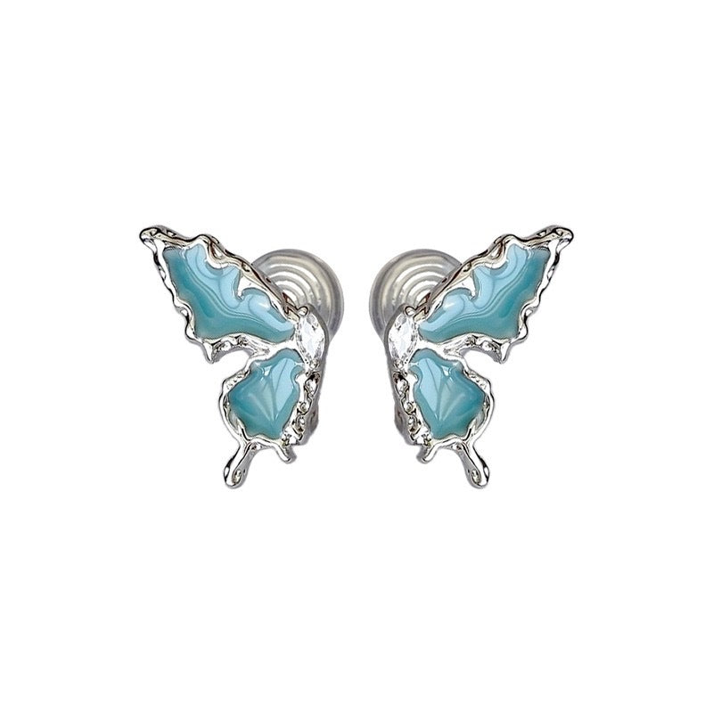 Butterfly Zircon Female Retro Minority Design High Ear Clip