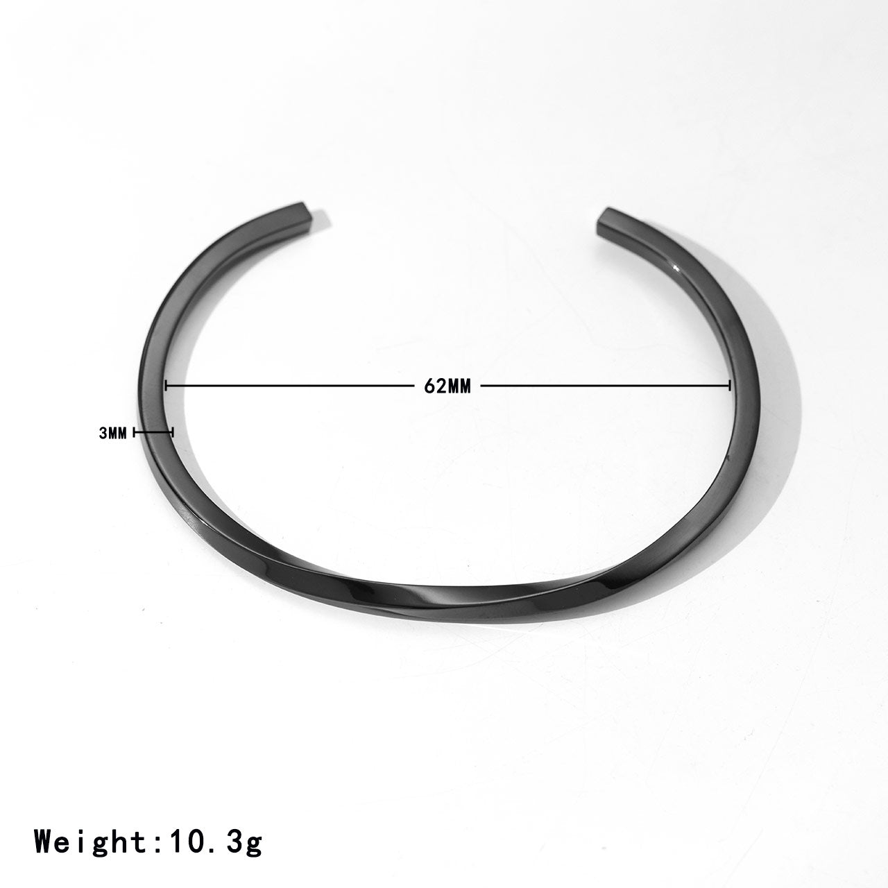 Shaped Open-end Polished Stainless Steel Personality Minimalist Elegant Design Advanced Bracelet