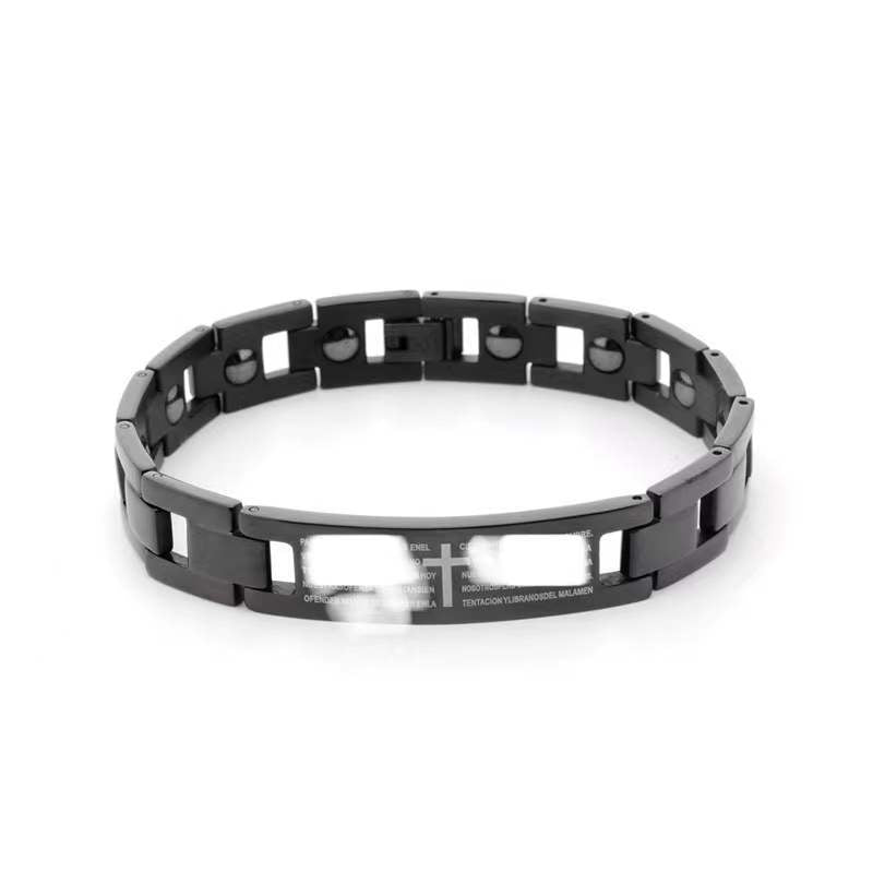 Men's Trendy Single Simple Titanium Steel Vintage Jewelry Bracelets