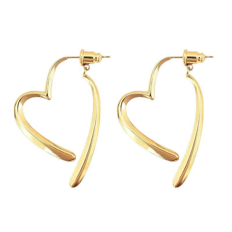 Style Love Cross Light Luxury Temperament Design Sense Stud Earrings