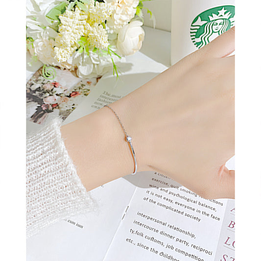 Women's Ornament Minority Simple Titanium Steel Rose Gold Plated Bracelets