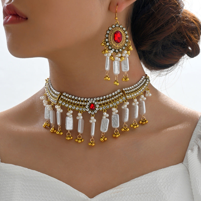 Indian Ethnic Style Vintage Gemstone Beads 2 Necklaces