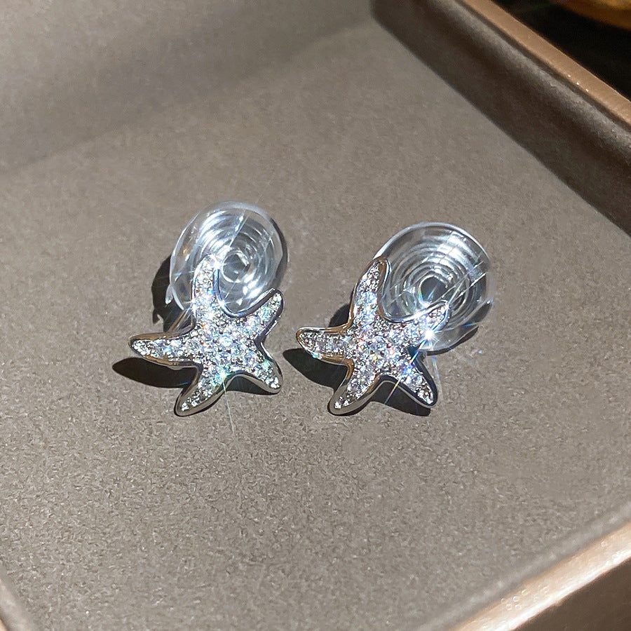 Real Gold Electroplated Zircon Bone Female Niche Ear Clip