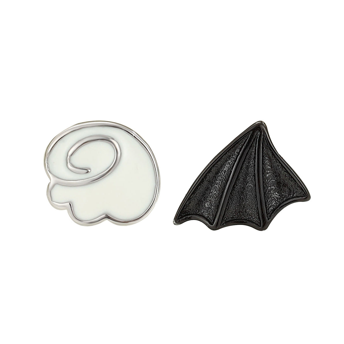 Boucles d'oreilles asymétriques à ailes pour femmes, ornement de personnalité de Niche, à la mode