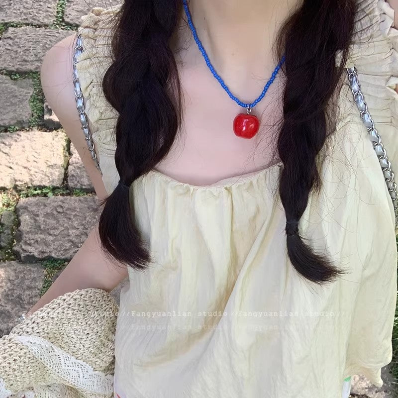 Fruit Contrast Color Beaded Female Sweet Necklace