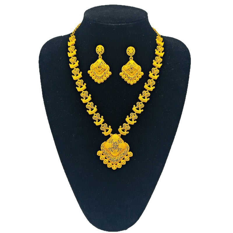 Imitation Gold Shop High Color Retention Jewelry Set