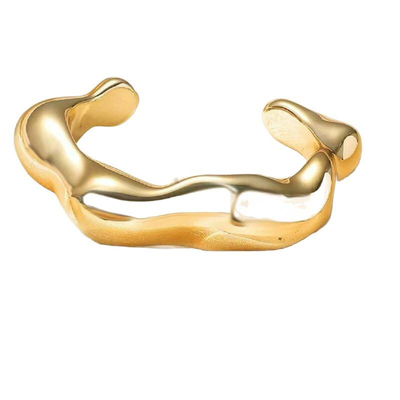 Women's Irregular Wavy Open-ended Personalized Niche Design Bracelet