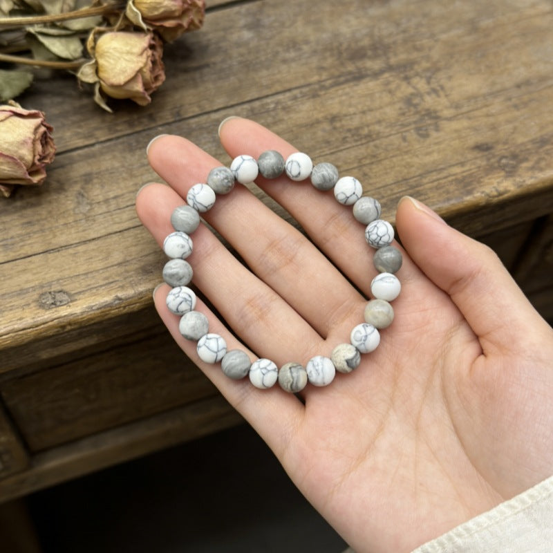 Xi White Turquoise Map Stone Advanced Bracelet