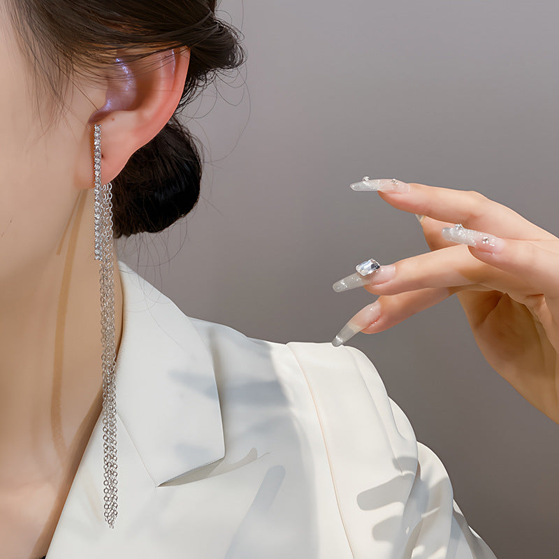 Boucles d'oreilles longues à pampilles Sier personnalisées pour femmes, à la mode, de haute qualité